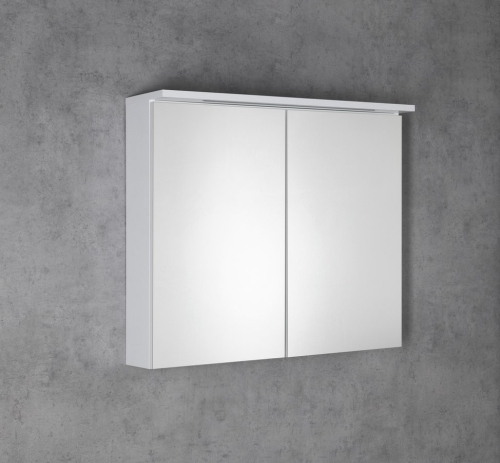 Sapho AQUALINE KAWA STRIP 80x70 cm tükrösszekrény LED világítással, fehér WGL80S