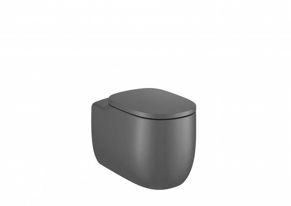 Roca Beyond rimless falra tolható álló wc, onyx A3470B7640