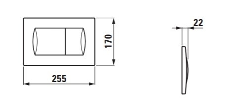 Laufen LIS nyomólap, matt fekete H9004007160001