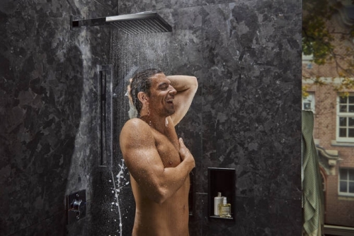 Hansgrohe ShowerSelect Comfort E Falsík alatti termosztát, 2 funkciós, beépített biztonsági kombinációval EN1717, króm 15578000