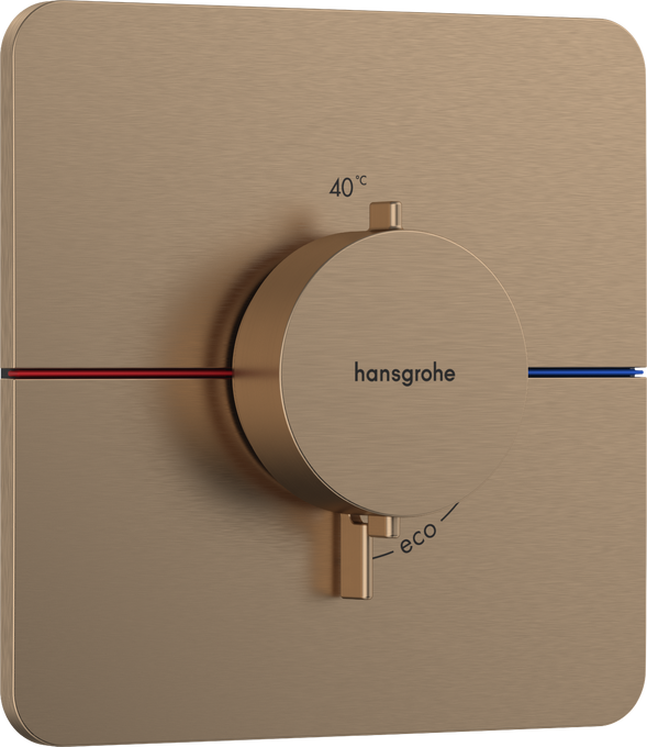 Hansgrohe ShowerSelect Comfort Q Falsík alatti termosztát mennyiségszabályozóval, szálcsiszolt bronz 15588140