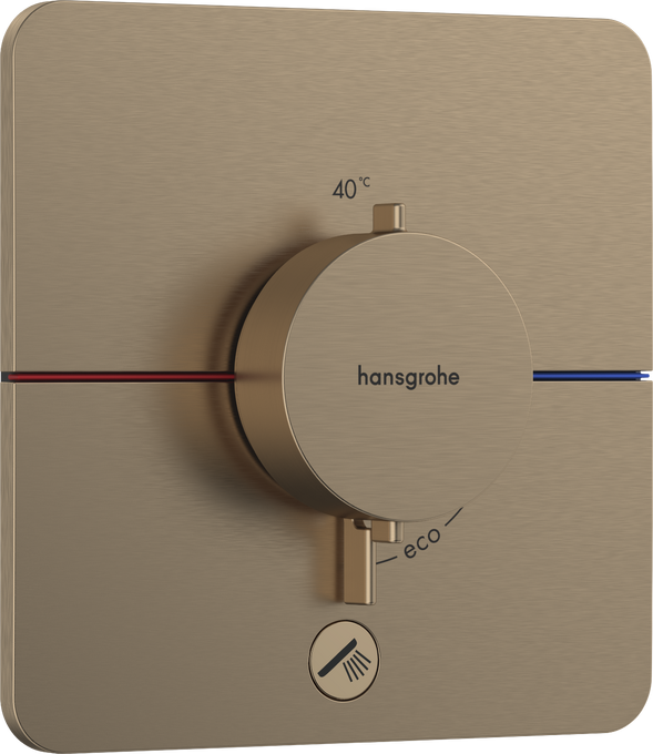 Hansgrohe ShowerSelect Comfort Q Falsík alatti termosztát mennyiségszabályozóval,, 1 funkciós, szálcsiszolt bronz 15589140