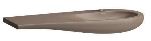 Laufen ILBAGNOALESSI One ráépíthető mosdó, pult bal oldalon, csaplyuk nélkül LCC felülettel, matt kávé H8149741881091