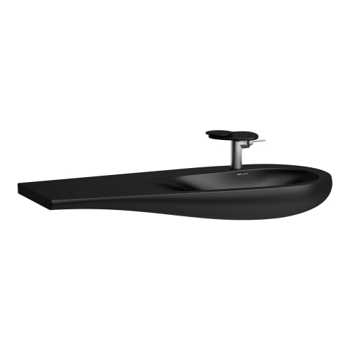 Laufen ILBAGNOALESSI ONE 120x50 mosdó egy csaplyukkal, matt fekete H8149747161041