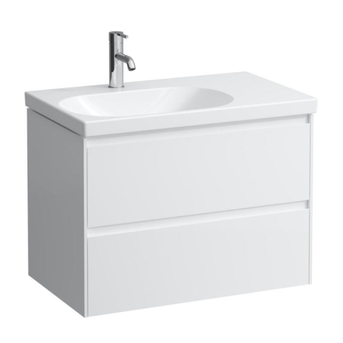 Laufen Lua aszimmetrikus mosdó jobb oldali pulttal, 75x46 cm túlfolyó nélkül LCC felülettel H8170864001111