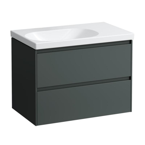 Laufen Lua aszimmetrikus mosdó jobb oldali pulttal, csaplyuk nélkül, túlfolyó nélkül 75x46 cm H8170860001121