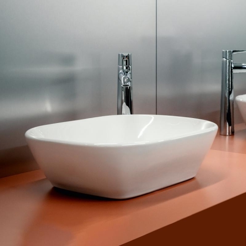 Laufen Lua pultra ültethető mosdó túlfolyó nélkül 50x35 cm LCC felülettel H8120834001121