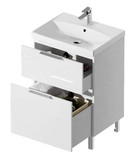 Cersanit City 80-as mosdótartó szekrény, fényes fehér S584-018-DSM