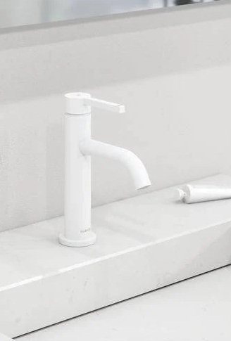 Kludi Nova Fonte Pura 100 mosdó csaptelep push-open leeresztővel Eco, matt fehér 202895315