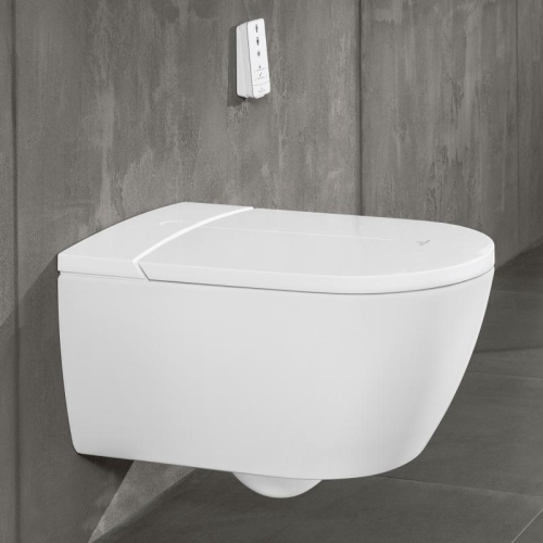 Villeroy & Boch ViClean-I 100 perem nélküli WC csésze, bidéfunkciós WC ülőkével V0E100R1