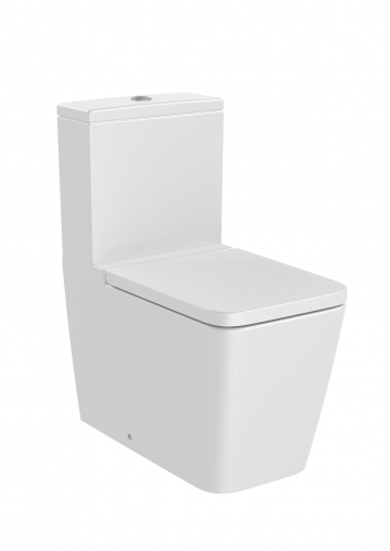 Roca Inspira Square Rimless falra tolható monoblokkos wc csésze, matt fehér A342536620