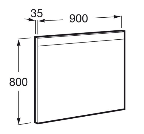 Roca Prisma Basic 90x80 cm tükör LED világítással A812259000