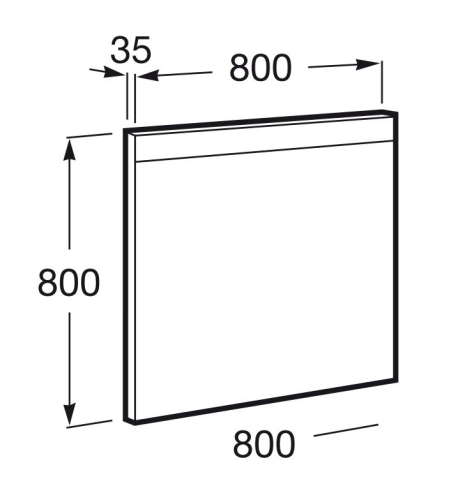 Roca Prisma Comfort 80x80 cm tükör LED világítással A812264000