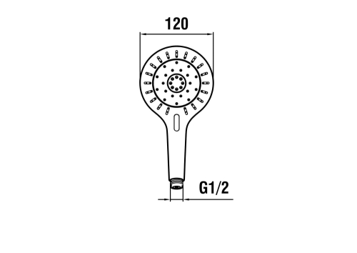 Laufen MyTwin 120 kézi zuhanyfej, 3 funkciós, PVD matt titán fekete szín HF939029428000