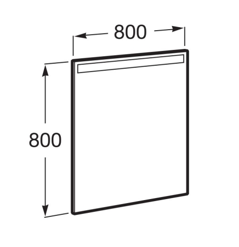Roca Eidos 80x80 cm tükör LED világítással A812356000