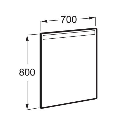 Roca Eidos 70x80 cm tükör LED világítással A812359000