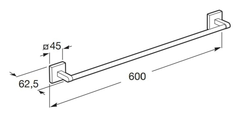 Roca Cubica 60 cm törölközőtartó, króm A816823001
