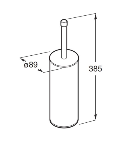 Roca Superinox álló wc kefe tartó, matt króm A817306002