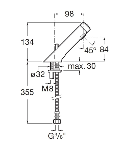 Roca Avant önelzáró mosdócsaptelep, króm A5A3179C00