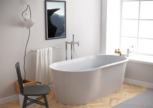 Roca Raina STONEX 159x79 cm szabadon álló kád, fehér A248466000