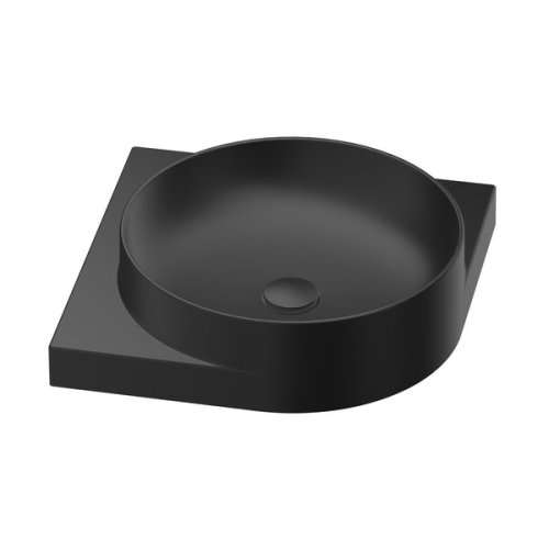 Ravak Yard 450 C sarok kerámia mosdó, matt fekete XJX0D245000