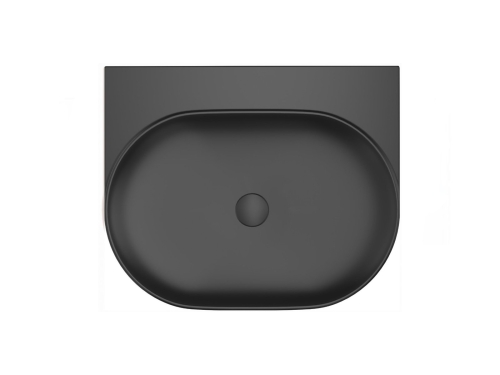 Ravak Yard 60 cm kerámia mosdó csaplyuk nélkül, matt fekete XJX0D060000