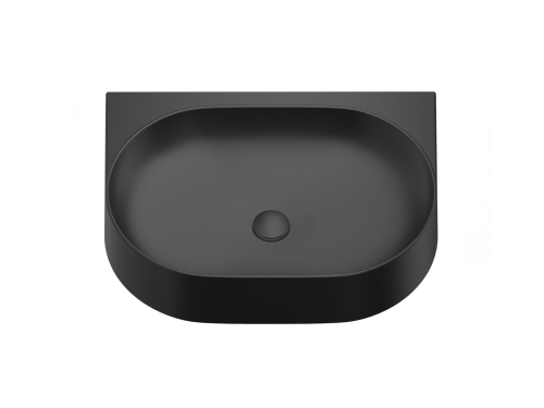 Ravak Yard 60 cm kerámia mosdó csaplyuk nélkül, matt fekete XJX0D060000