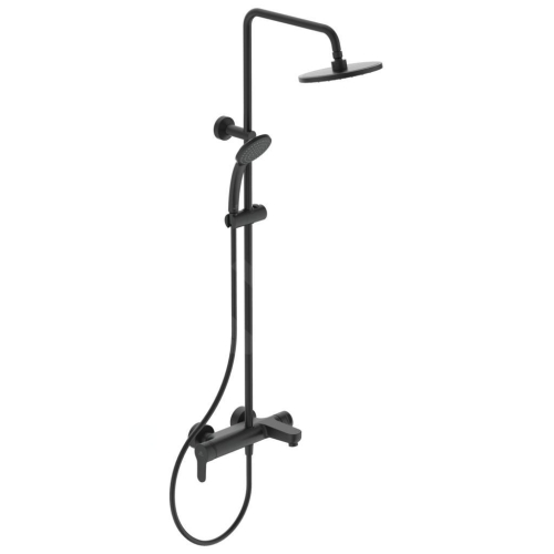 Ideal Standard Cerafine O zuhanyrendszer kádtöltővel rövid felszállócsővel, silk black BC525XG