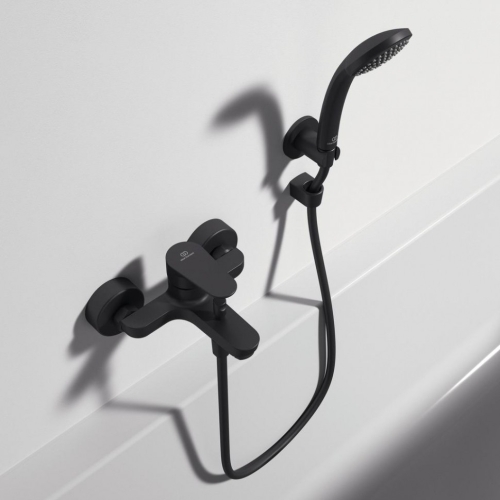 Ideal Standard Cerafine O kádtöltő csaptelep zuhanyszettel, silk black BC706XG