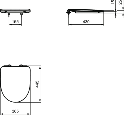 Ideal Standard I.Life A lassú záródású wc ülőke T467601