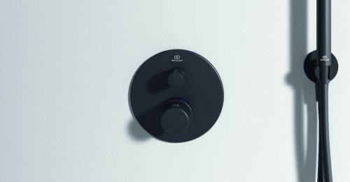 Ideal Standard Ceratherm T100 egy funkciós termosztátos falsík alatti csaptelep, silk black A5813XG