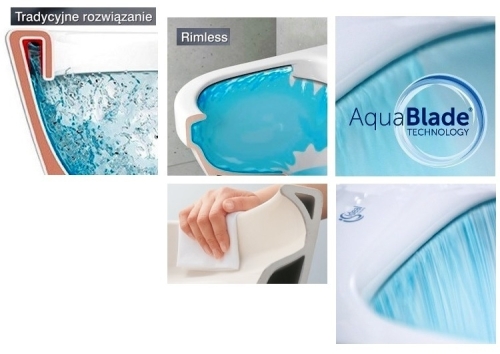 Ideal Standard Tesi Aquablade fali wc, fehér T007901