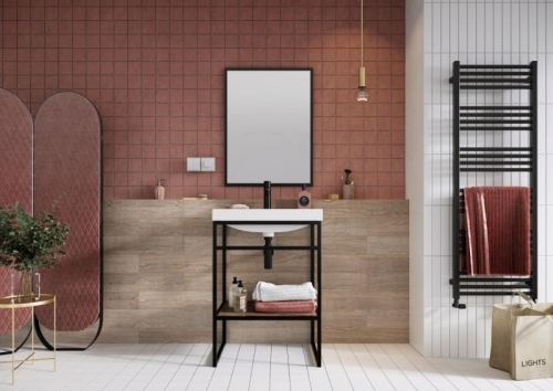 AREZZO design keretes tükör 80x80, fekete AR-167582