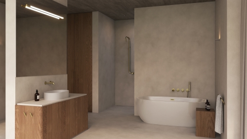 Deante SILIA zuhanyrendszer, szálcsiszolt arany NQS_R4XM