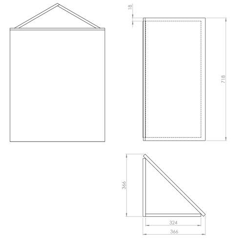 Sapho AQUALINE ZOJA 37 cm sarok tükrösszekrény, fehér 50352
