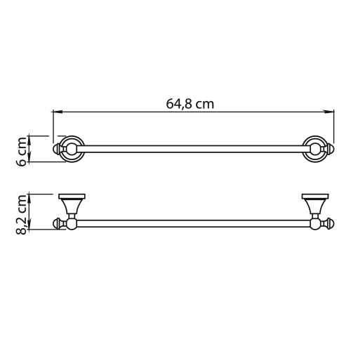 Sapho NEVIS 60 cm törölközőtartó, króm NV216013
