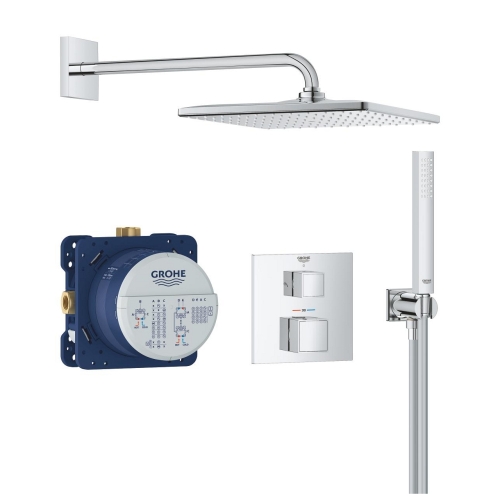 Grohe Precision Cube falsík alatti zuhanyrendszer Vitalio Rain Mono 310 Cube fejzuhannyal 34879000