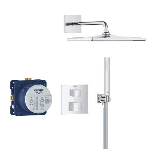 Grohe Precision Cube falsík alatti zuhanyrendszer Vitalio Rain Mono 310 Cube fejzuhannyal 34879000