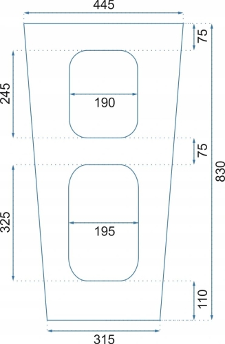 Rea Daria Marble szabadon álló mosdó, kőhatású REA-U6678
