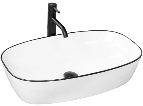 Rea Jovita 60x38 cm pultra ültethető mosdó, fehér REA-U8606