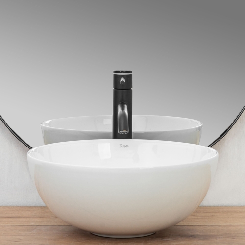 Rea Stella 36 cm pultra ültethető mosdó, fehér REA-U1878
