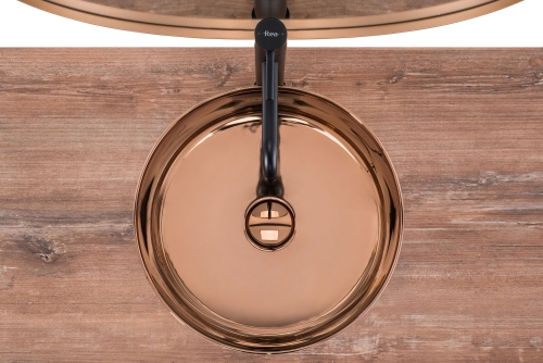 Rea Ida 36 cm pultra ültethető mosdó, rose gold REA-U7401