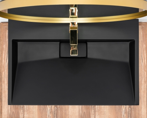 Rea Goya 70x46 cm mosdó, matt fekete REA-U8802