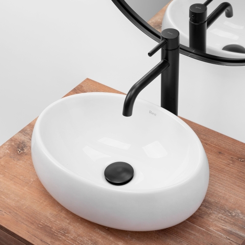 Rea Linda Mini 40x30 cm pultra ültethető mosdó, fehér REA-U8856