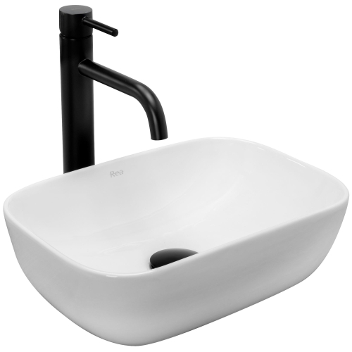 Rea Belinda Mini 37x25,5 cm pultra ültethető mosdó, fehér REA-U5667