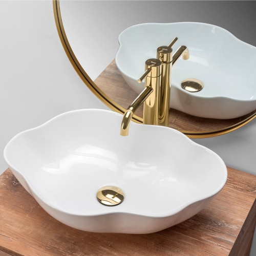 Rea Pearl 51,5x37,5 cm pultra ültethető mosdó, fehér REA-U0265