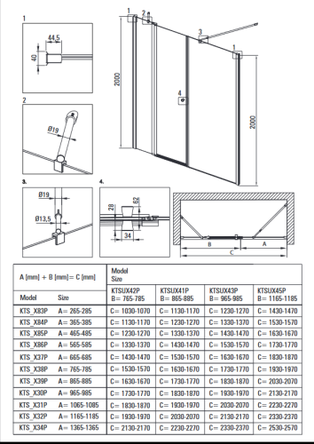 Deante Kerria Plus 80 cm nyílós zuhanyajtó, króm KTSU042P