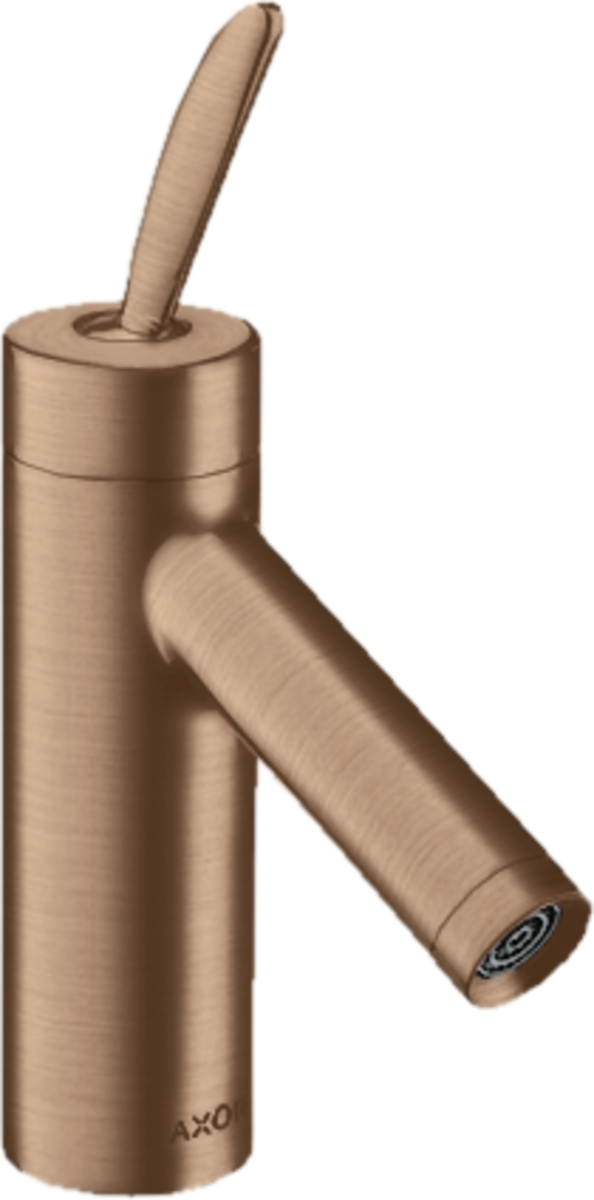 Hansgrohe AXOR Starck Classic egykaros mosdócsaptelep nem zárható leeresztővel, szálcsiszolt vörösarany 10018310