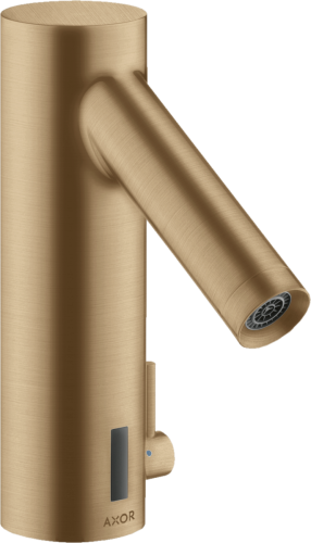 Hansgrohe AXOR Starck Elektronikus mosdócsaptelep hőmérséklet szabályozással elemes működtetésű, szálcsiszolt bronz 10101140
