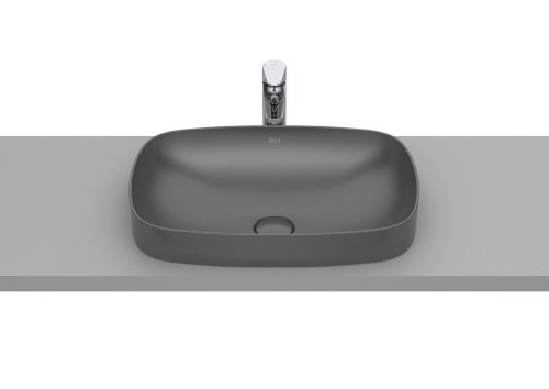 Roca Inspira FINECERAMIC 55x37 cm beépíthető mosdó, onyx A327504640